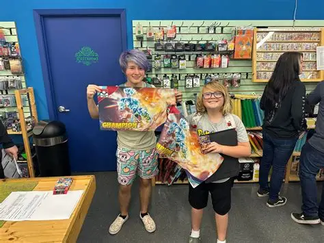 Customers celebrating a win at Geek World, Tyler, TX