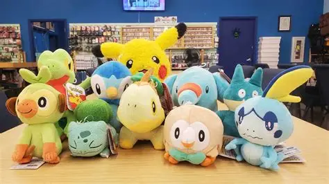 Pokémon plush toys on display at Geek World, Tyler, TX